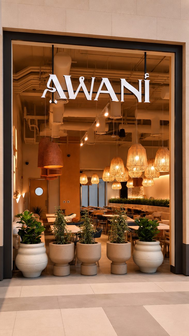 Storefront, Interior View, Awani, Dubai Hills Mall