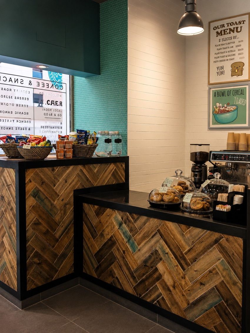 Herringbone Timber Service Counter