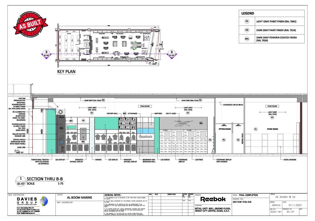 Reebok CAD technical drawing, sheet 2, by Davies Group UAE