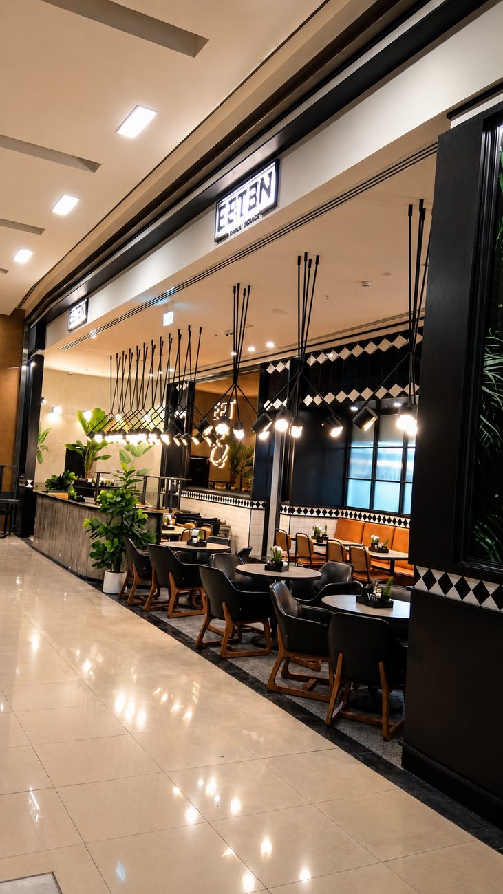 EETEN Urban Kitchen — Corner Storefront, Evening