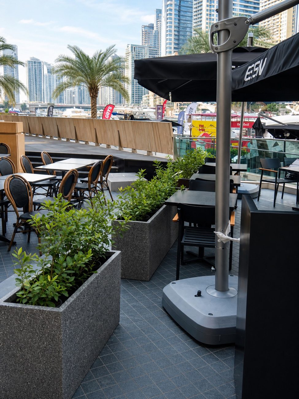 EETEN Urban Kitchen — Outdoor Terrace, Marina View