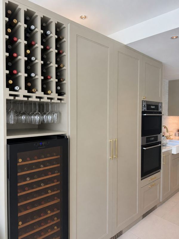 JVT Villa bespoke wine rack joinery, by Davies Group UAE