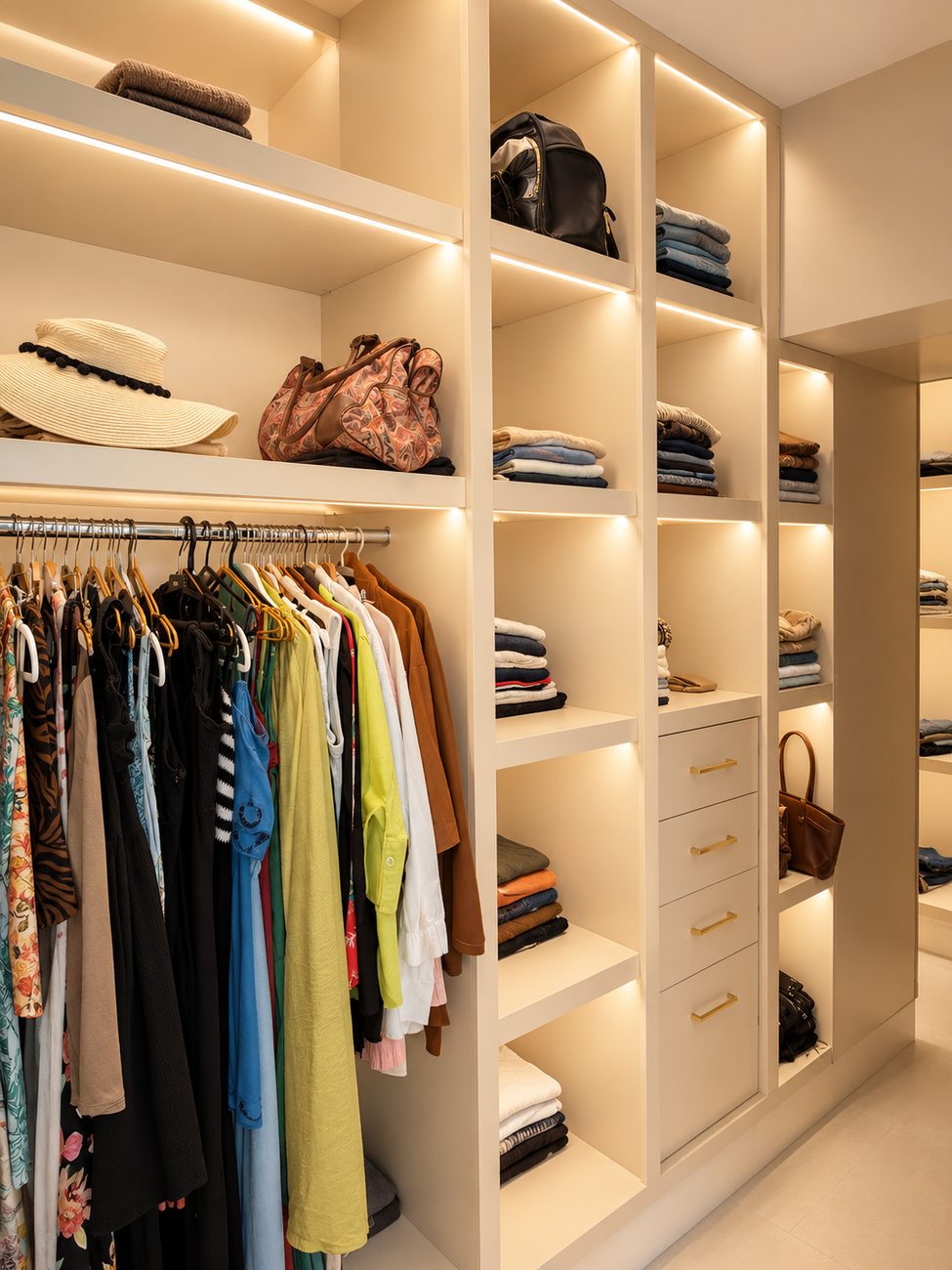 JVT Villa — Walk-In Wardrobe, Hanging Rail & Shelving