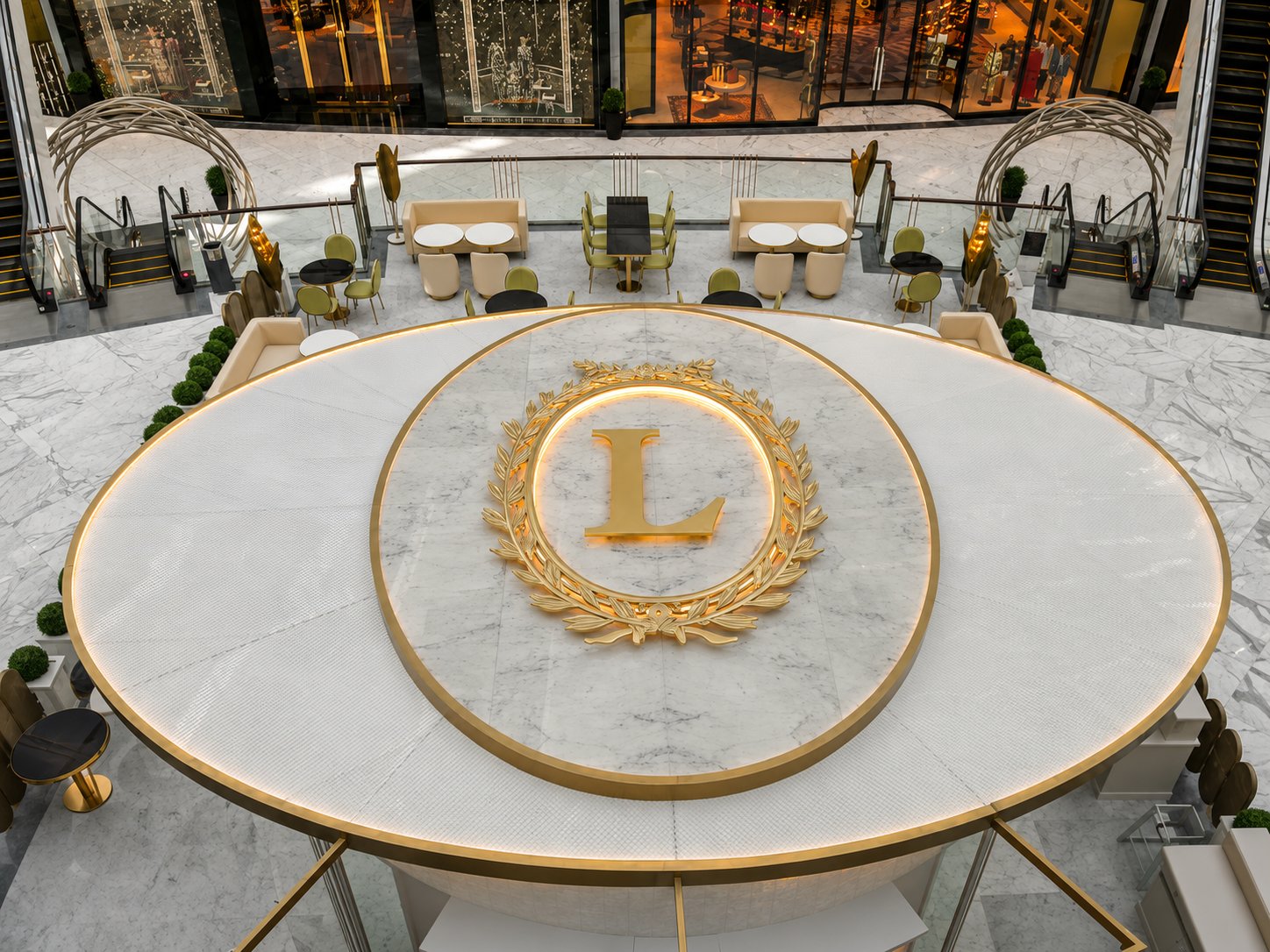 Ladur&eacute;e kiosk aerial wide view, Fashion Avenue by Davies Group UAE