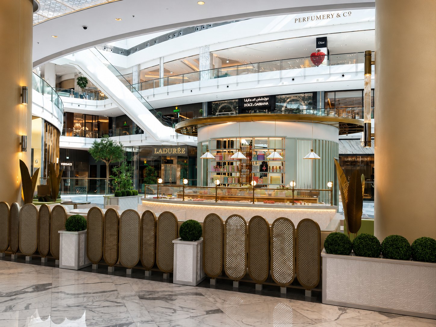 Ladur&eacute;e kiosk display with rattan screen, Fashion Avenue by Davies Group UAE