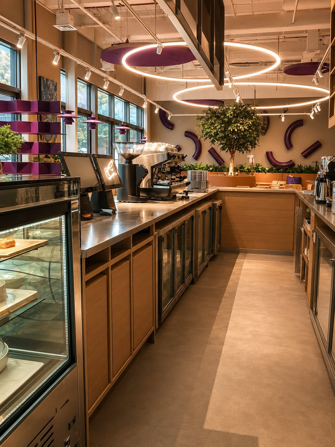 MORE Cafe Counter, Pastry Case and Espresso Machine, Dubai World Trade Centre