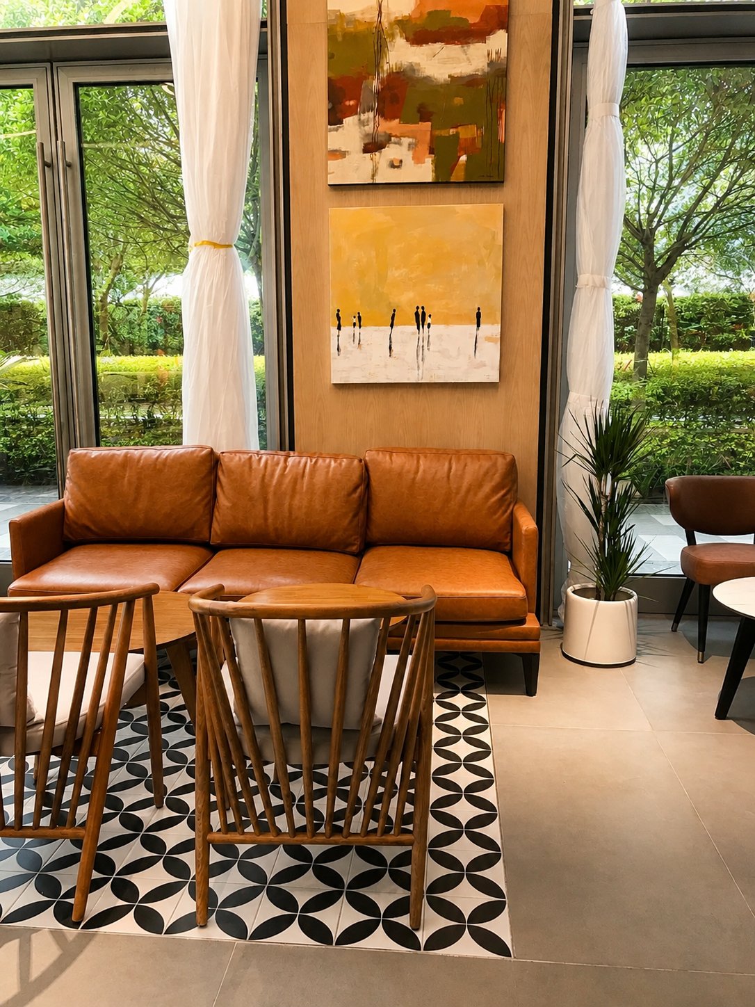 MORE Cafe Lounge Seating and Artwork Wall, Dubai World Trade Centre