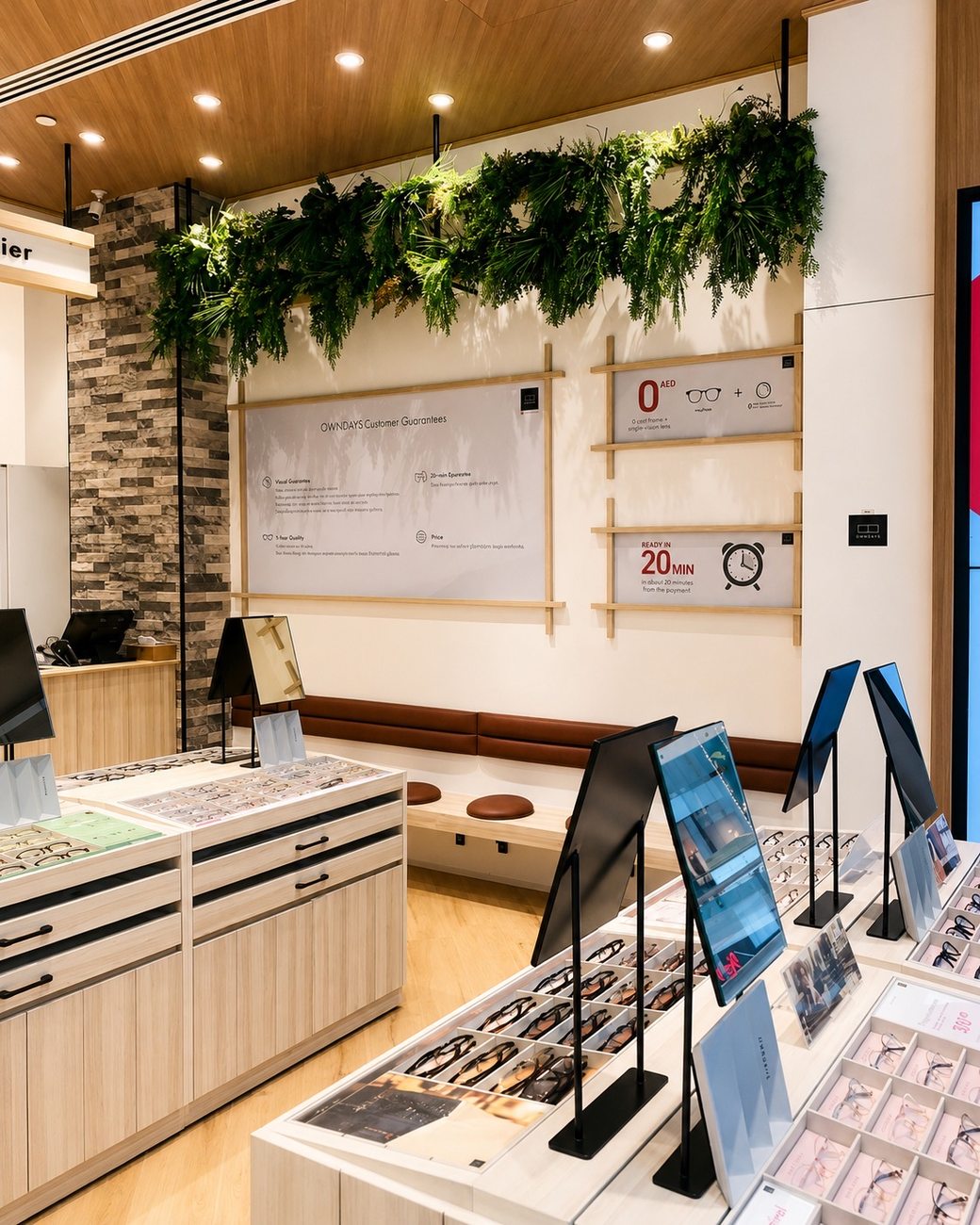 Owndays Customer Guarantees Feature Wall