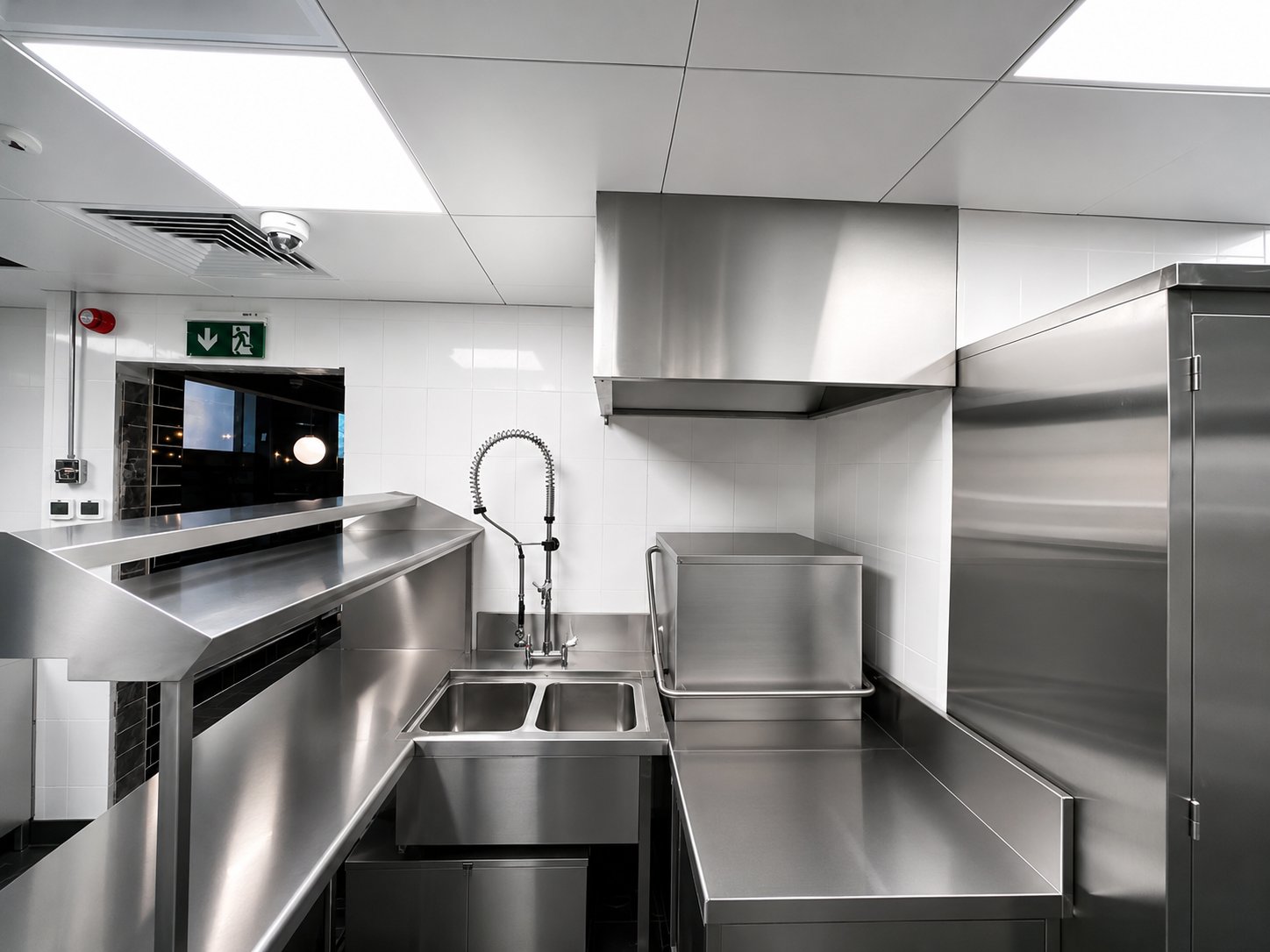 Pitfire Pizza back-of-house kitchen wash station