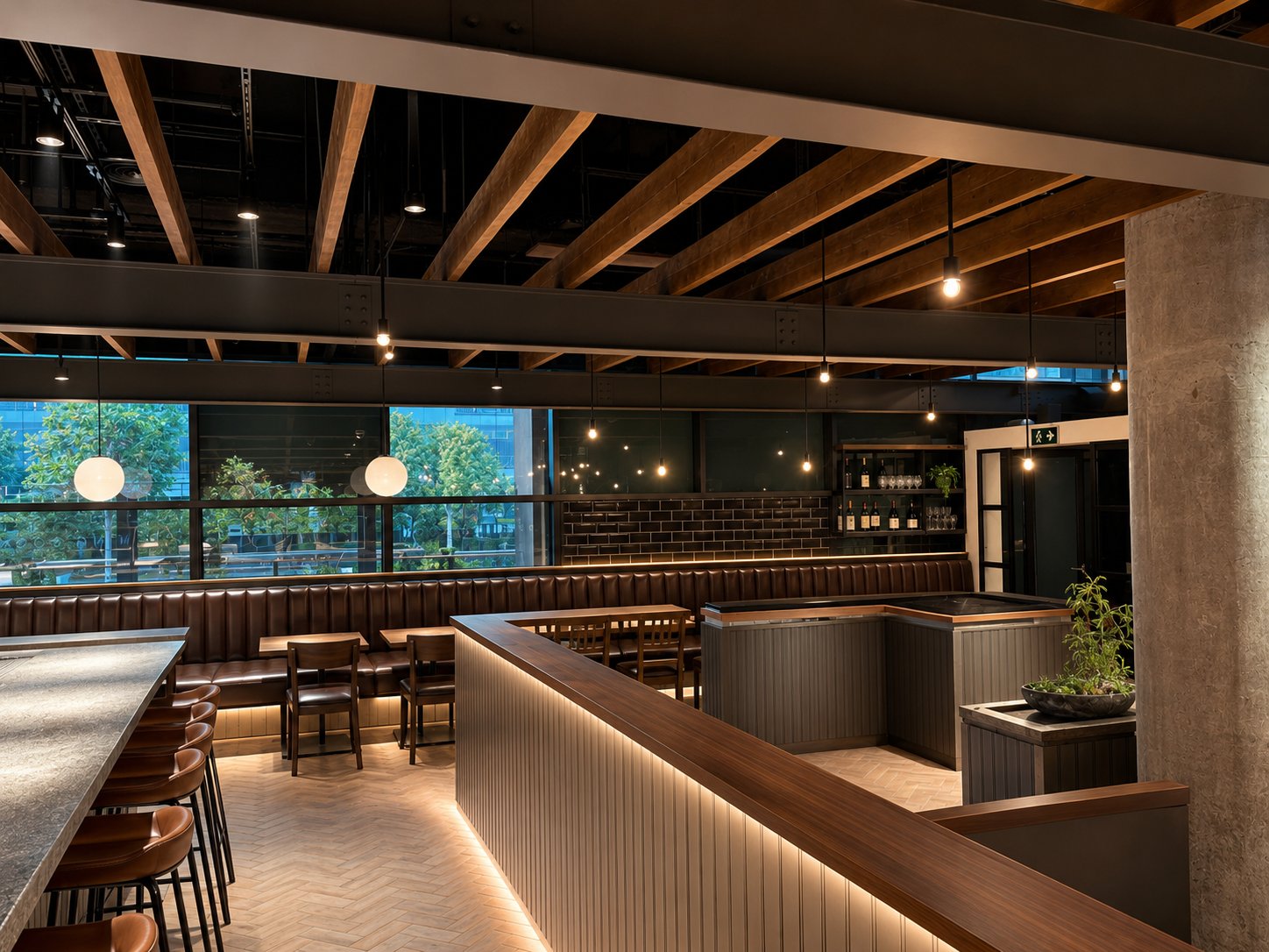 Pitfire Pizza Bar Wine Display, Dubai Hills