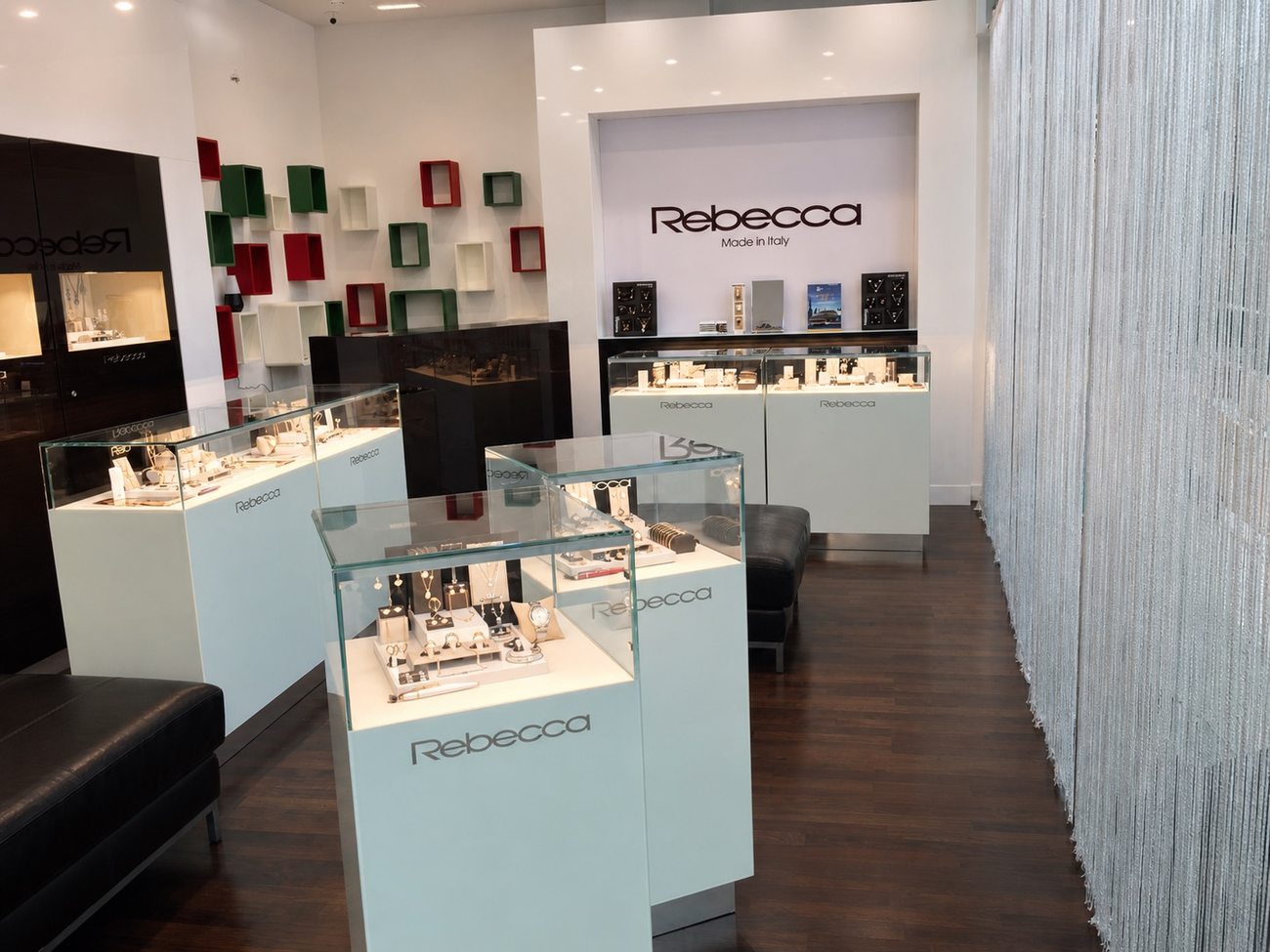 Rebecca Dubai Festival City — Interior Cube Wall & Glass Partition