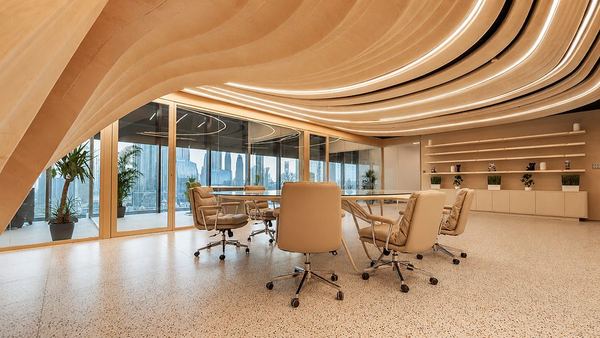 RIN Foundation boardroom with Dubai skyline view by Davies Group UAE