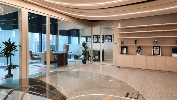 RIN Foundation private office with city views by Davies Group UAE